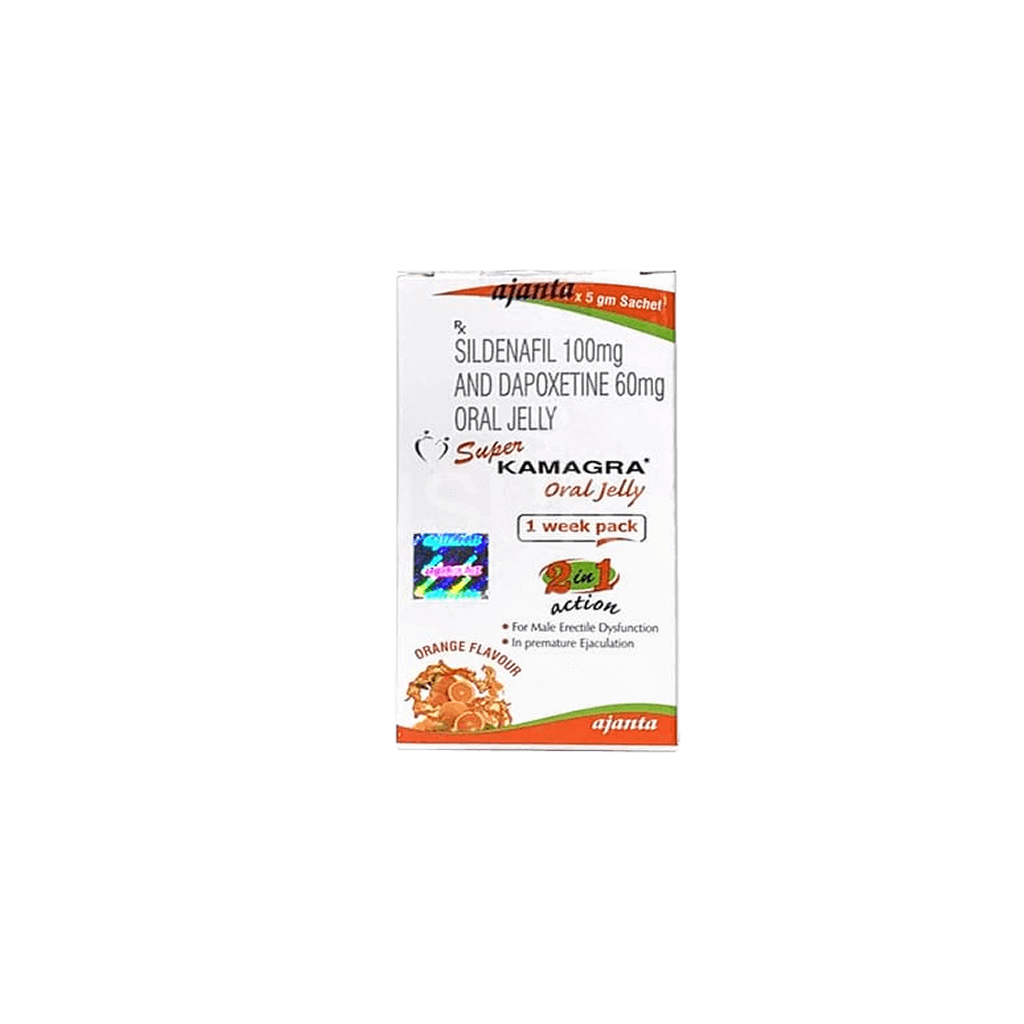 슈퍼카마그라 오랄젤리 (구연산 실데나필 Sildenafil Citrate 100mg + 다폭세틴 Dapoxetine 60mg)