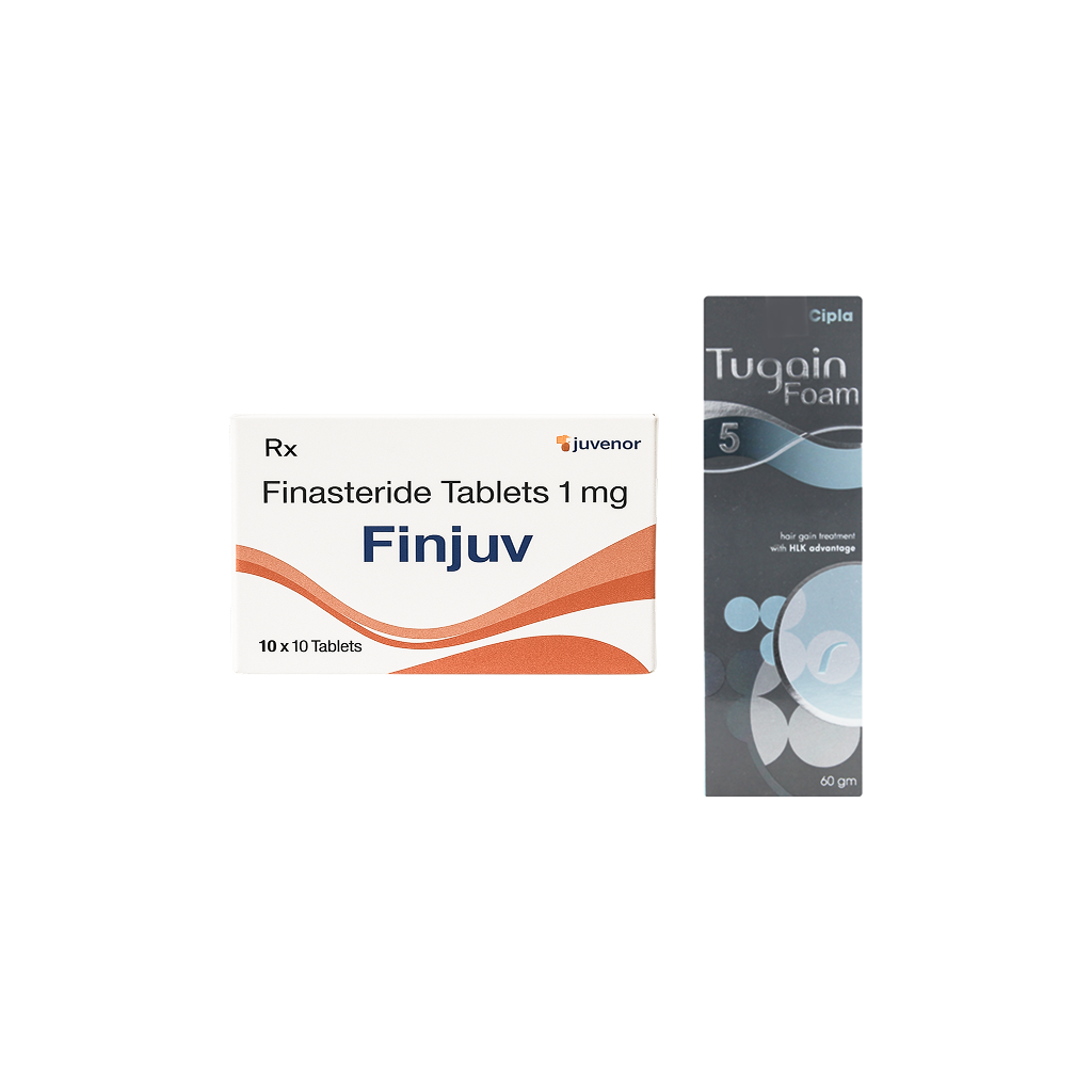 핀주브 700정 + 투게인 폼 5% 3개(피나스테리드 Finasteride 1mg + 미녹시딜 Minoxidill 5%)